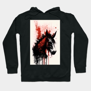 Horror Donkey Portrait Hoodie